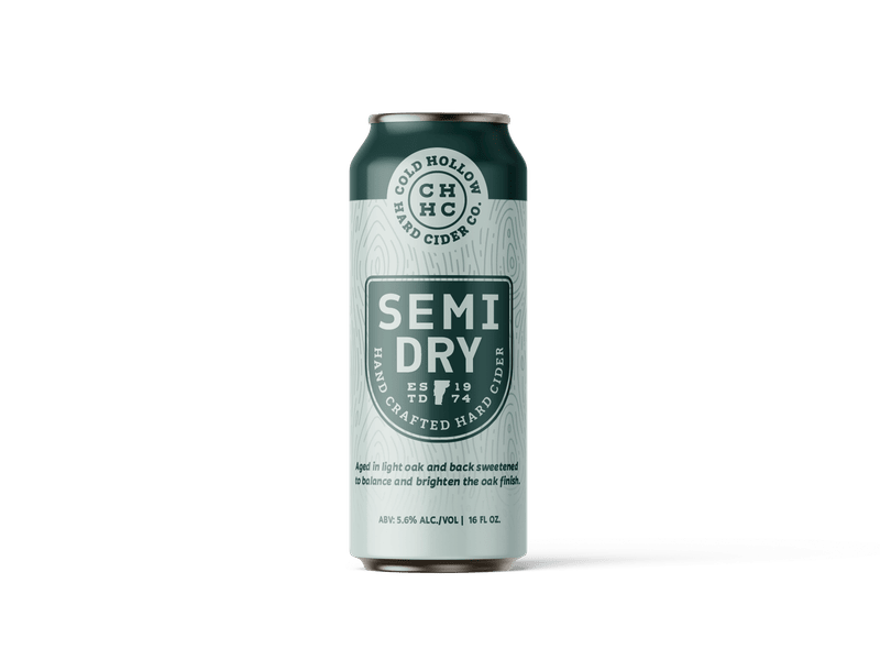 Semi Dry Hard Cider - 4pk | Cold Hollow Cider Mill | Cider