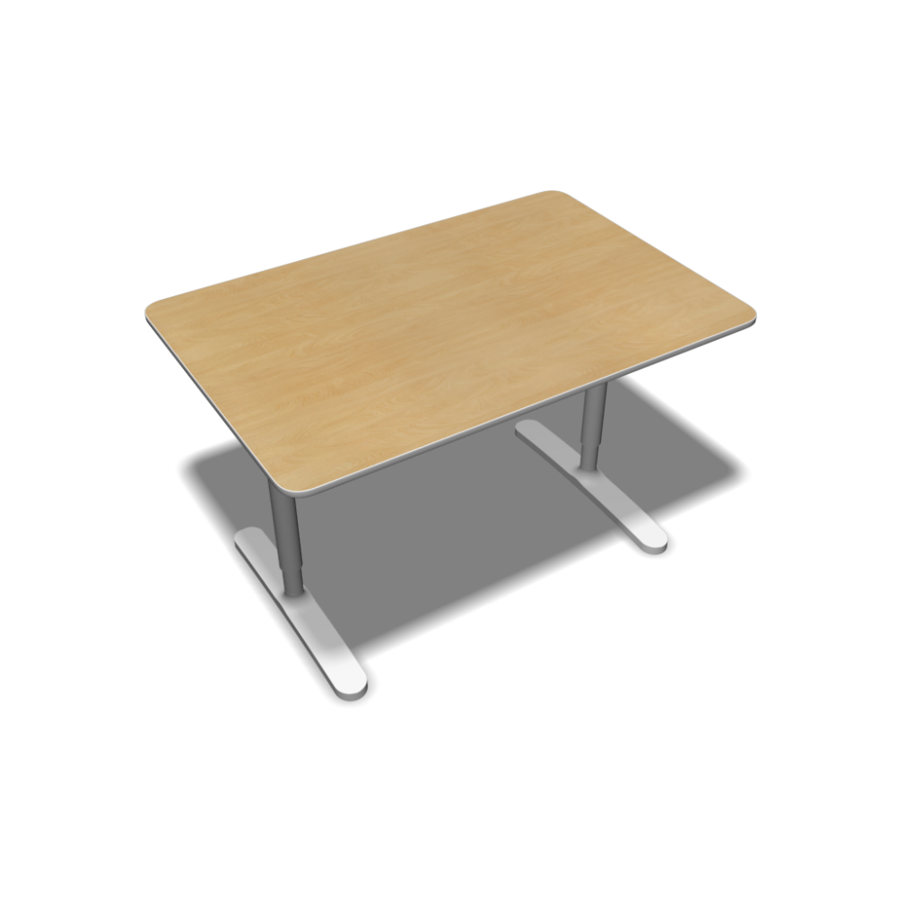 BEKANT Table top 120x80 + Underframe, birch veneer - Design and