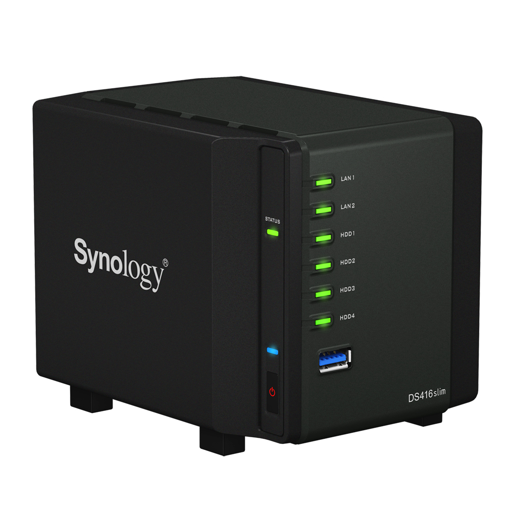 Synology、2.5インチHDD専用の4ベイ小型NAS「DiskStation DS416slim