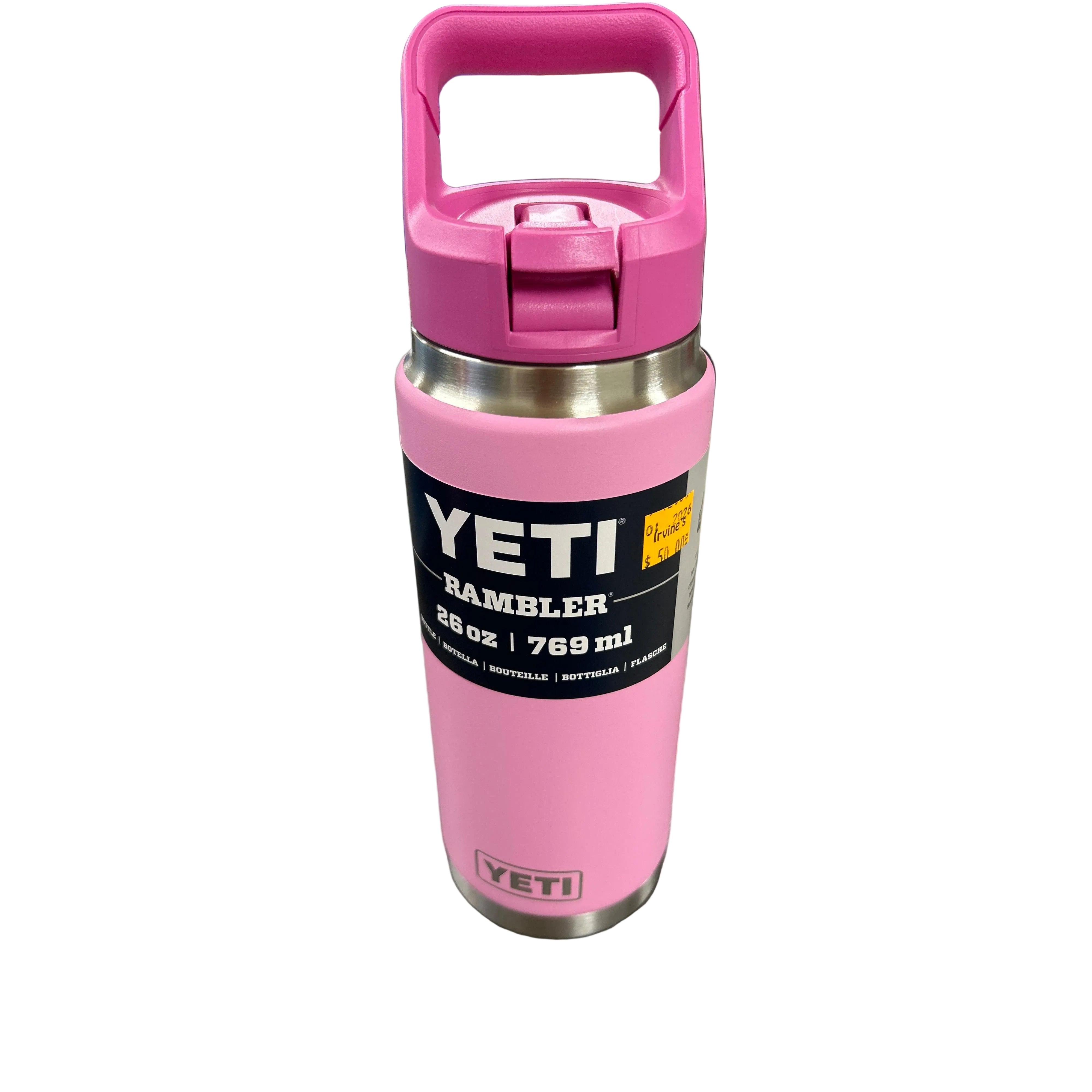 Yeti Rambler 769ml Water Bottle w/Straw Cap - Aspen Power Pink
