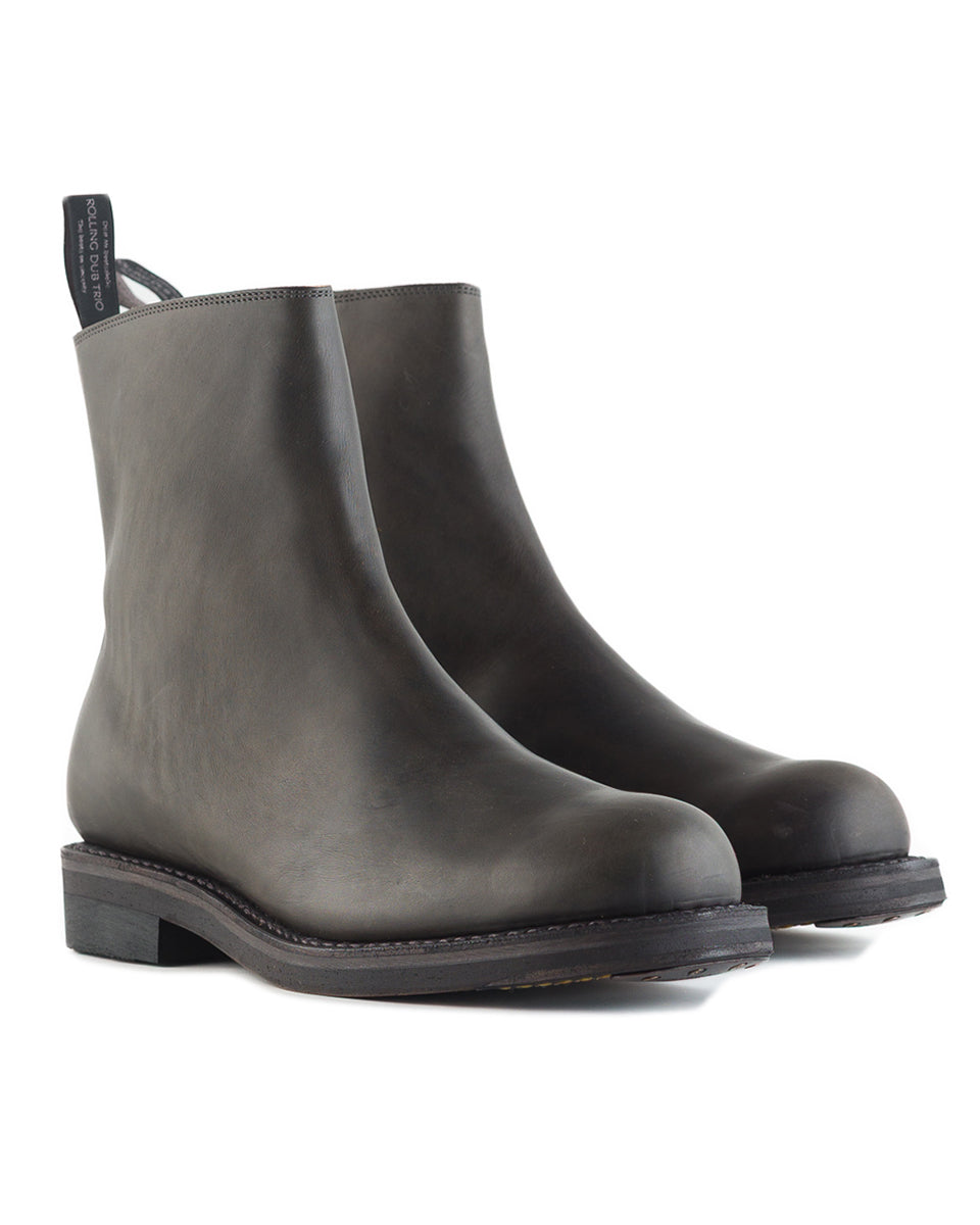 Casper Side Zip Boot - Gray Guidi Calf – Standard & Strange