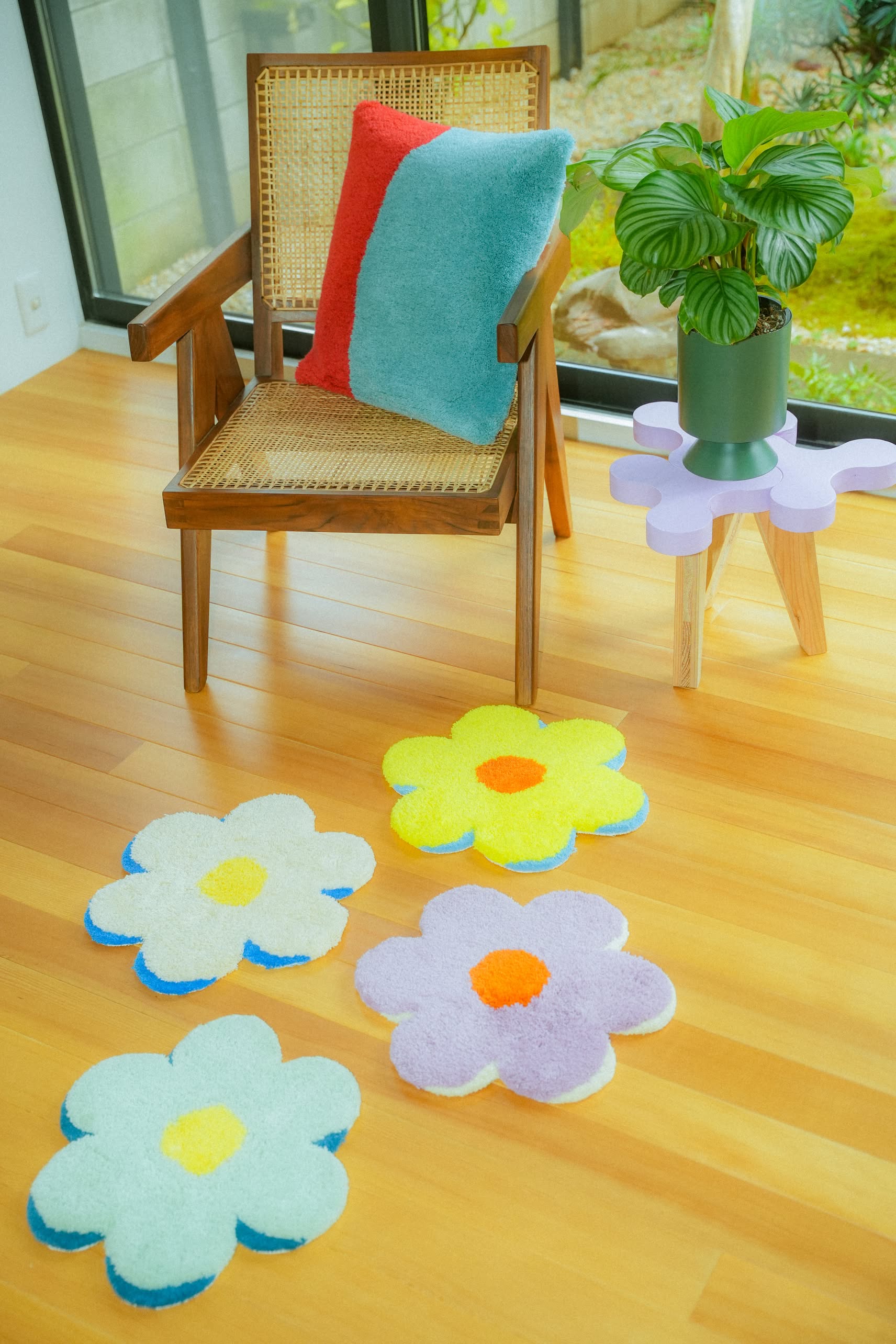 MIYOSHI RUG Flower Chair Rug C - Stacked Store