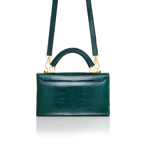 Top Handle 2.0 Mini in Emerald Green Lizard – STALVEY Official US Site
