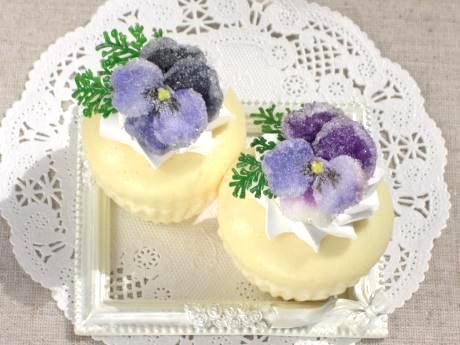 スミレの砂糖漬けカップケーキ。 | HI-でこ☆フェイクスイーツ