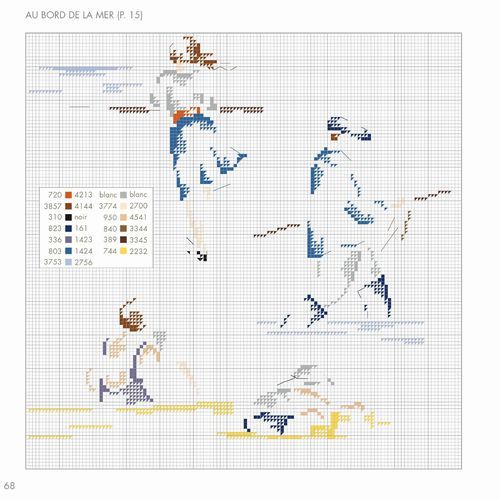 Marie-Therese Saint-Aubin さんの 旅がモチーフのクロスステッチ図案