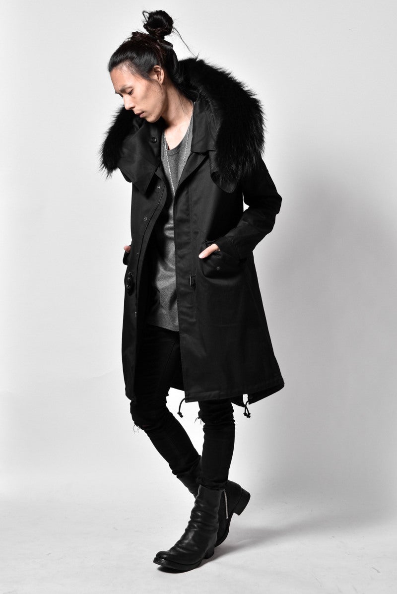 GalaabenD ガラアーベント プレミアムチノクロス モッズコート ブラック