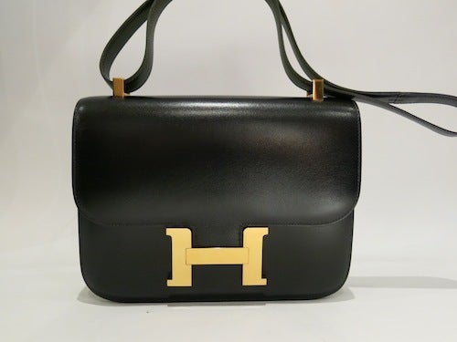 HERMES ヴィンテージ エルメス コンスタンス 1992年 黒 ボックスカーフ