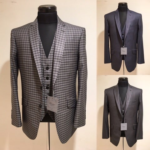 ティノラス 新作.チェック柄2BSスリーピーススーツ | GARNIER