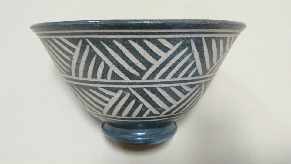 韓国瑞昌窯 ・彫三島茶碗、花三島茶碗です。 | 民芸、茶の湯の陶器の