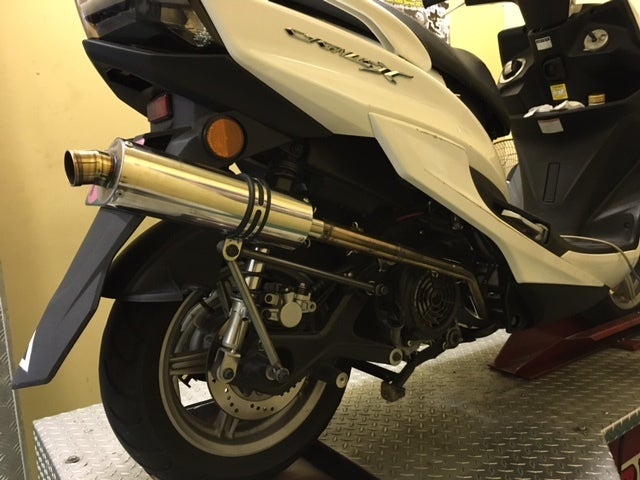 新型シグナスマフラーテスト | ガレージバルのExhaust Lab(排気研究所）