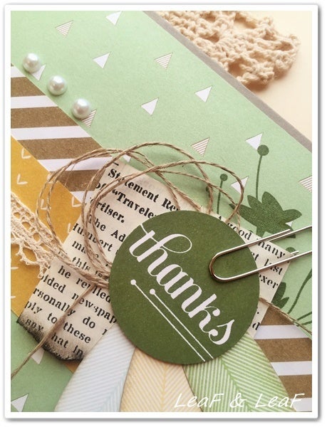 ボタニカル・ビルダーのダイを使って作ったカード/スタンピン