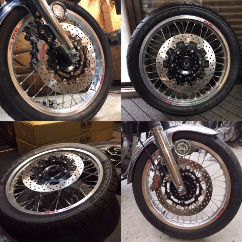 前後異型ホイール(タイヤ)に交換してみて | Kickstart my SR400