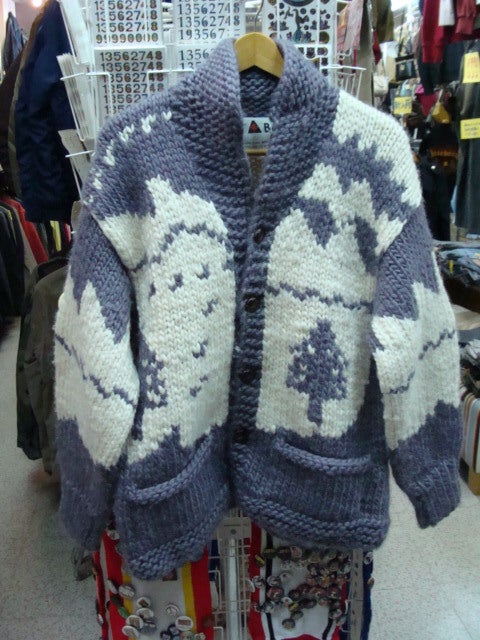 FB カナダ製 カウチンニット カーディガン シロクマ柄 | 高円寺 古着屋