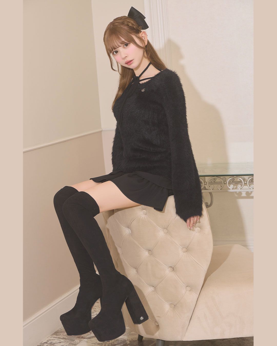 美脚ニーハイブーツ ブラック | ファッション通販＆メディアMyColor