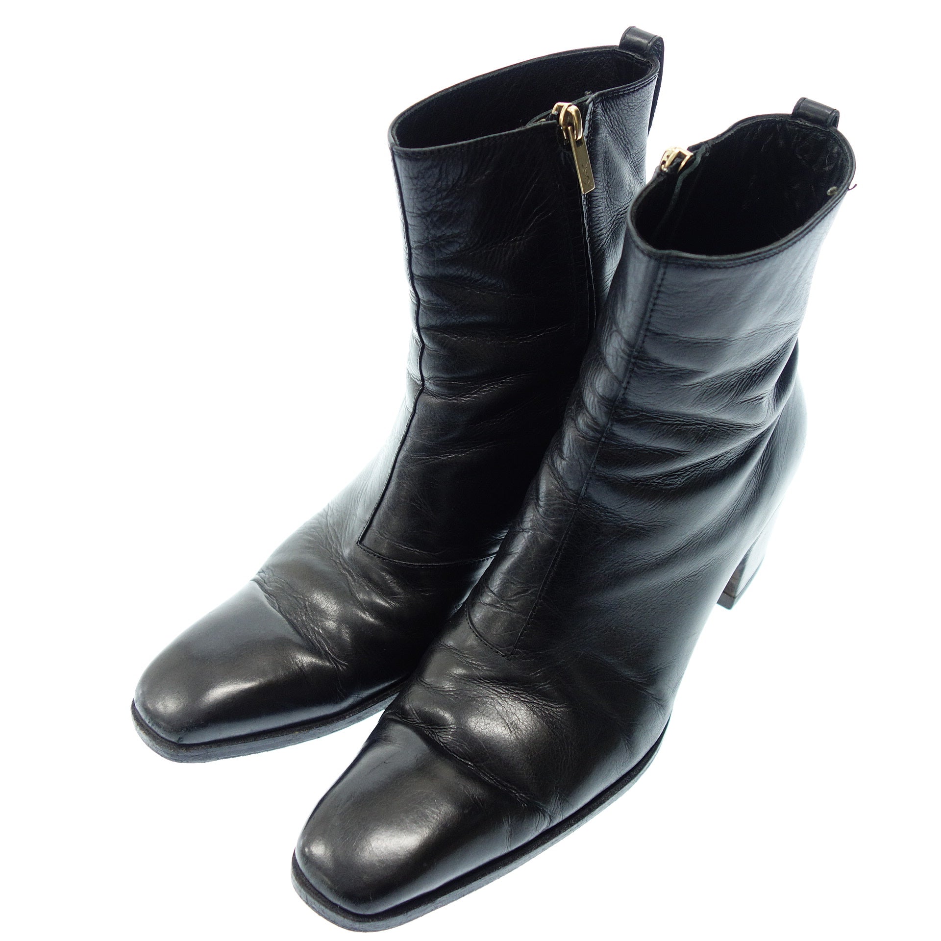 Yves Saint Laurent Side Zip Boots Johnny Men's 42 Black Saint