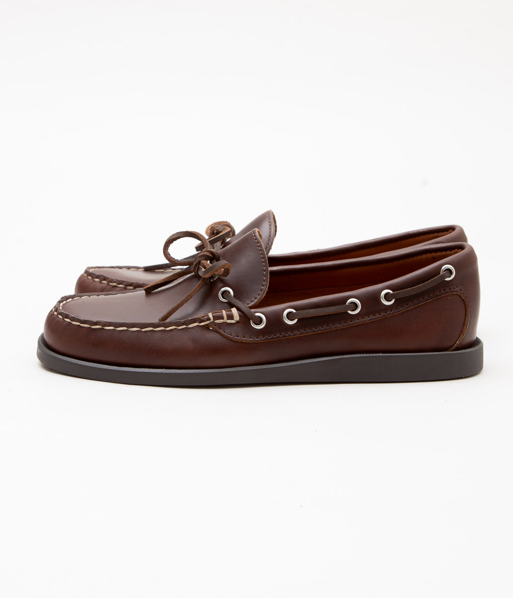 QUODDY TRAIL MOCCASIN ''CANOE SHOE'' (BROWN LEATHER) – THE STORE