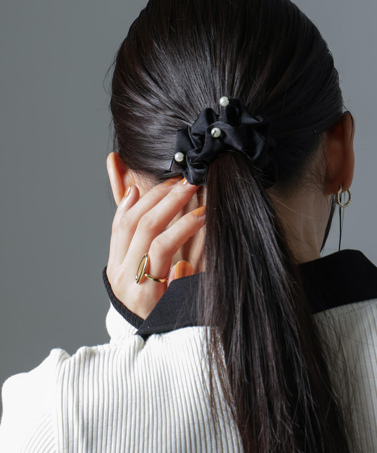 サテン ＆ オーガン シュシュ セット