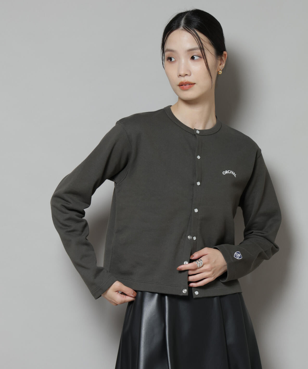 ORCIVAL / CREW NECK CARDIGAN