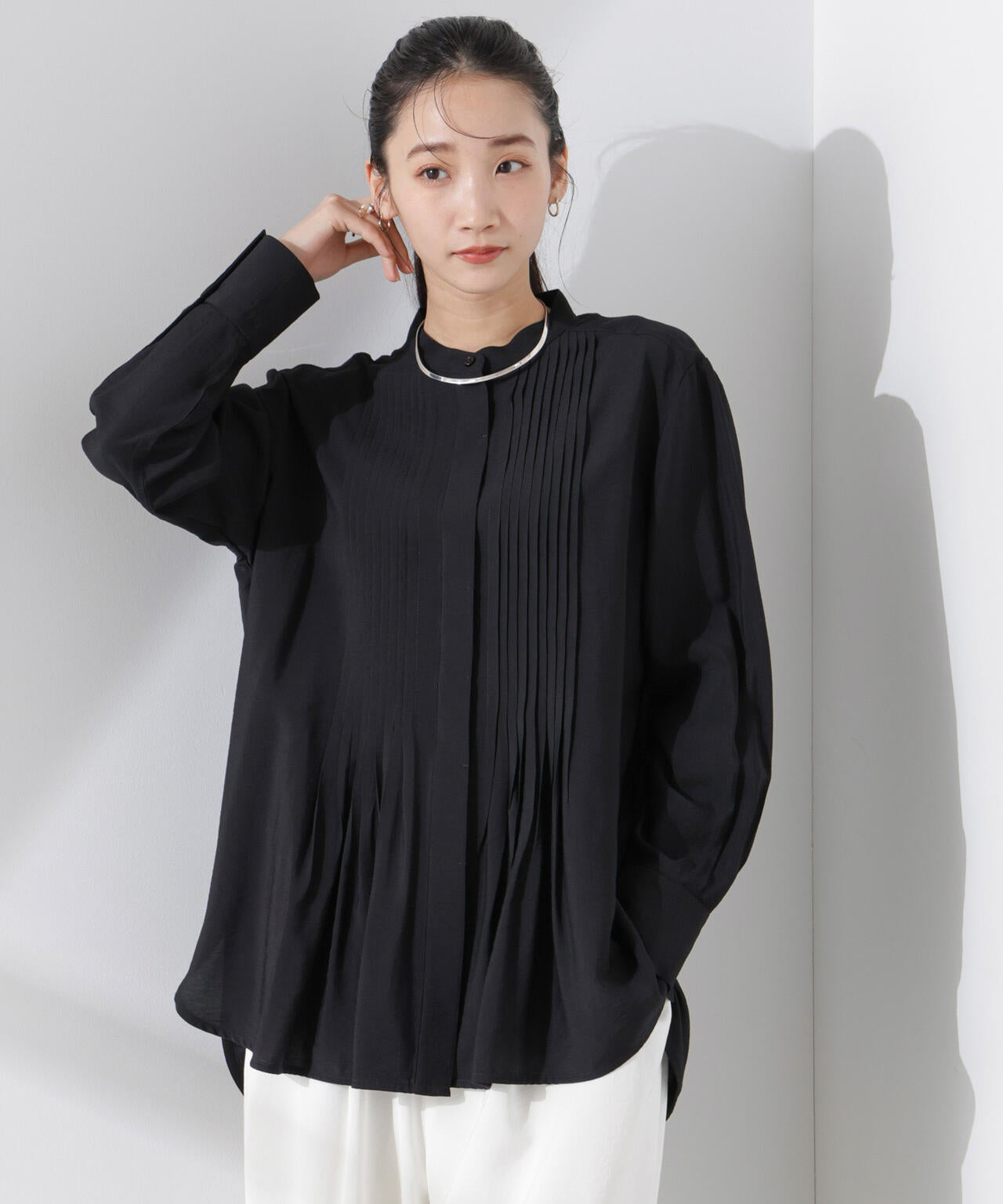 ピンタック シャツ ブラウス