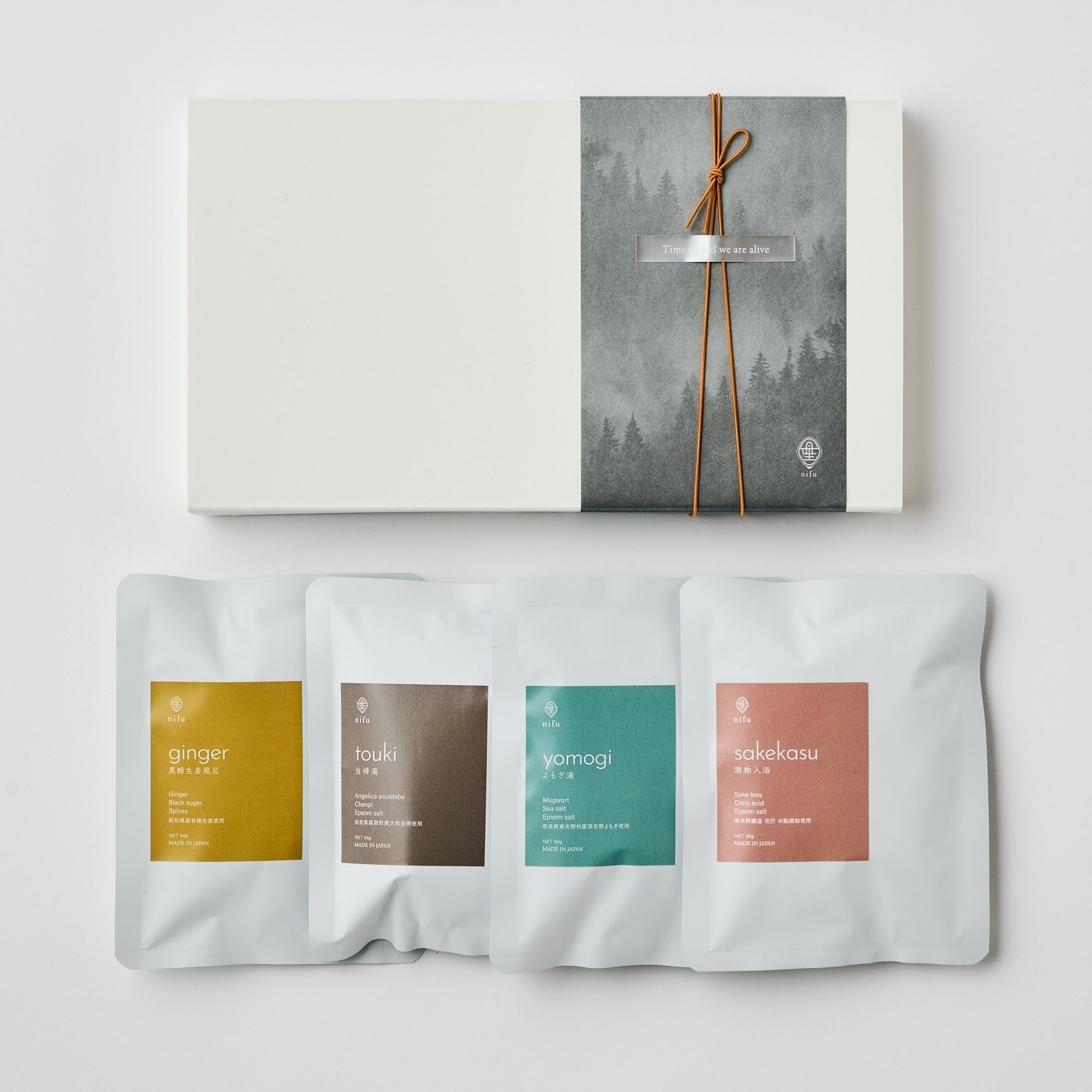 発酵温浴nifu natural bath bag 4種ギフトボックス| nifuオンラインストア