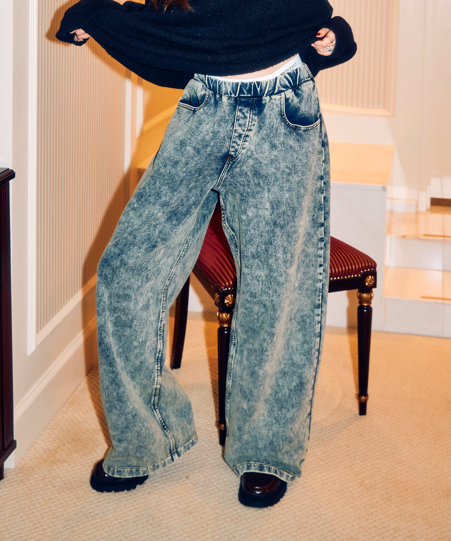 デニムライクスウェットパンツ｜ACLENT（アクレント）