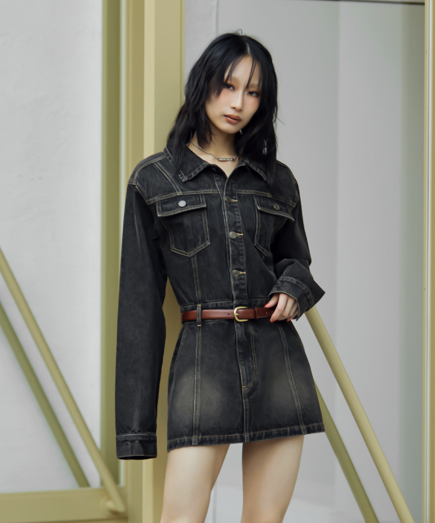 デニムジャケットミニワンピース｜ACLENT（アクレント）