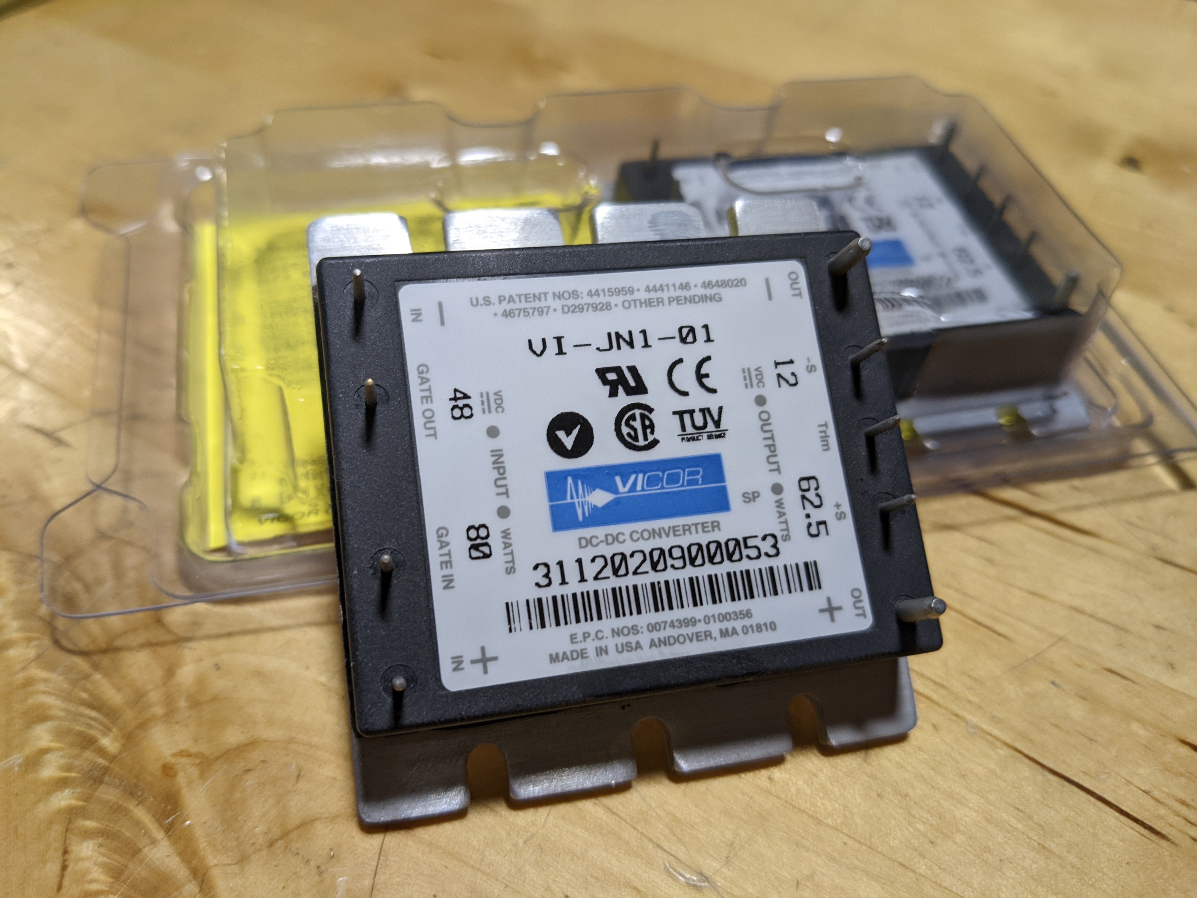 Vicor VI-JN1-01 62.5W 48 to 12vdc DC-DC converter – EVTV Motor