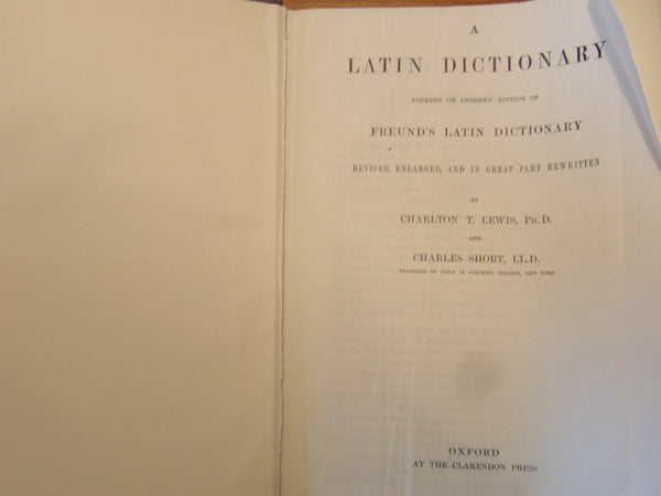 A Latin Dictionary [Lewis and Short] – The Paideia Institute Store