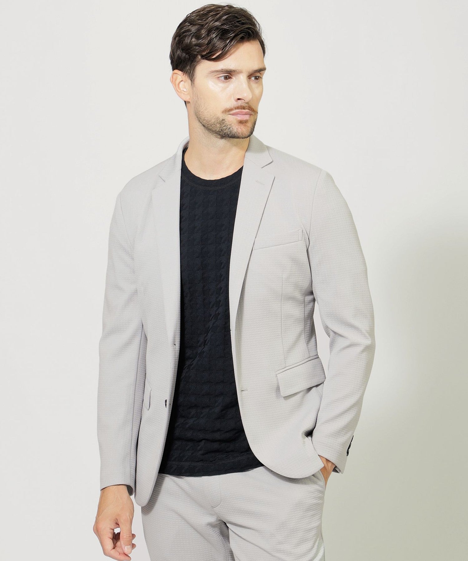 セットアップ】ウェーブ千鳥ライトジャケット(ジャケット)｜EPOCA UOMO