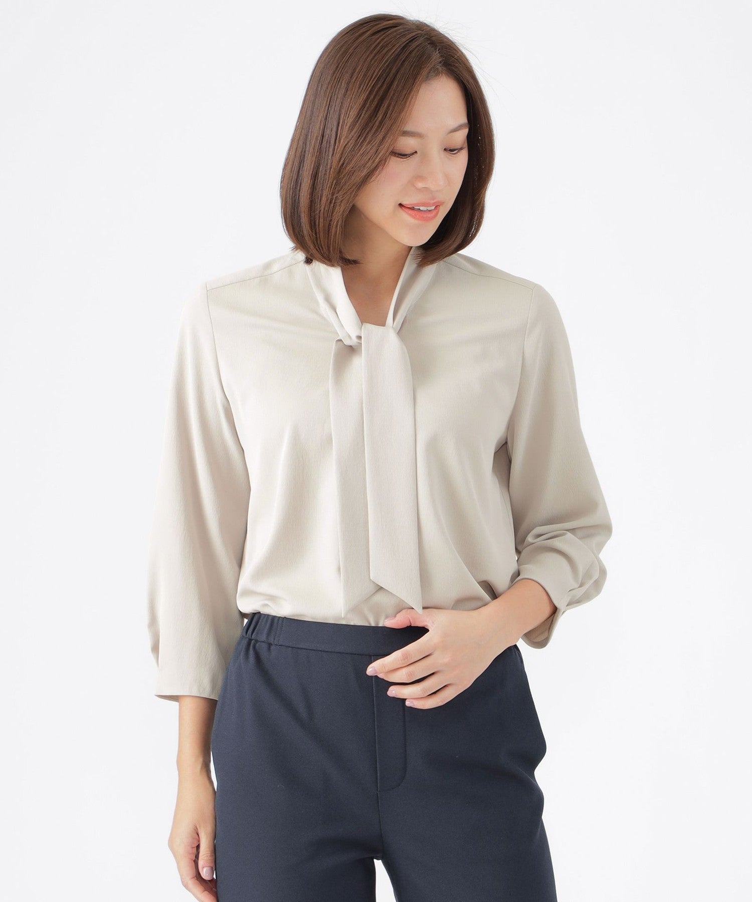 L】【ウォッシャブル】【セットアップ対応】ストレッチドビーボウタイ