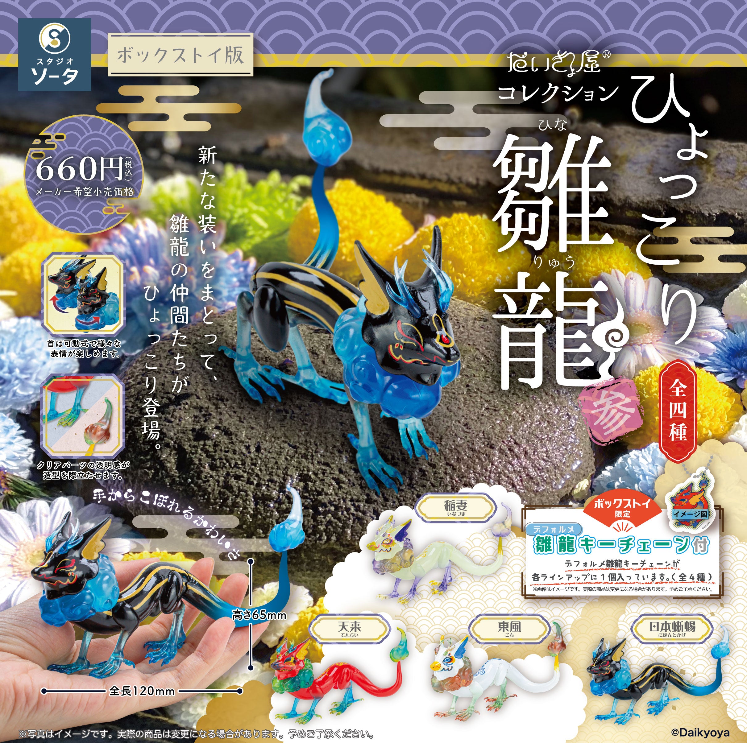 予約受付終了】だいきょ屋コレクション ひょっこり雛龍 参【1BOX／4個入】