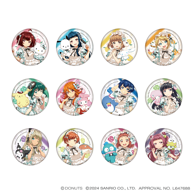 Tokyo 7th シスターズ×サンリオキャラクターズ 缶バッジ(777☆SISTERS