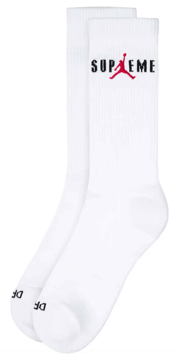 Supreme Jordan Crew Socks (2 Pack) White – YankeeKicks Online