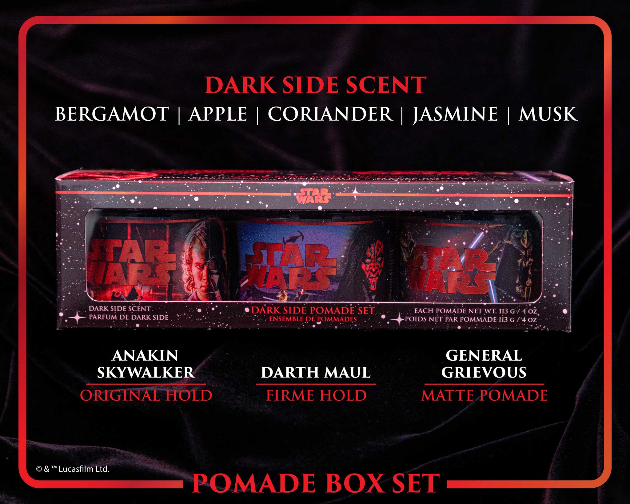 Suavecito Star Wars Dark Side II Pomade 3-Pack – Limited Edition