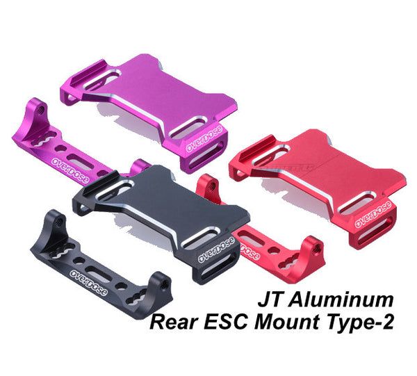 PREORDER: JT Aluminum Rear ESC Mount TYPE-2 GALM (RED PURPLE BLACK