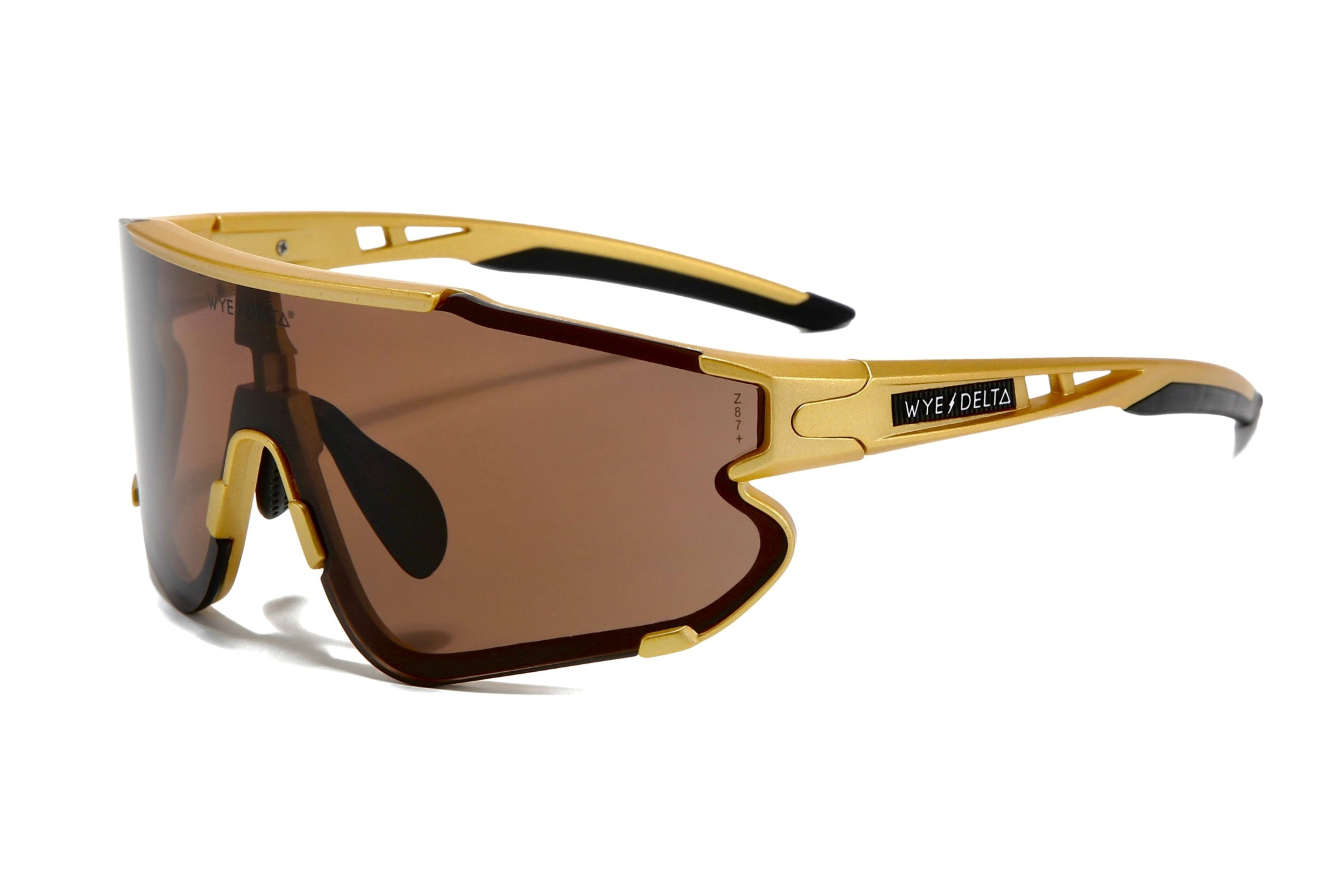 Wye Delta Z87+ Hi-Viz Matte Gold Polarized Safety Glasses