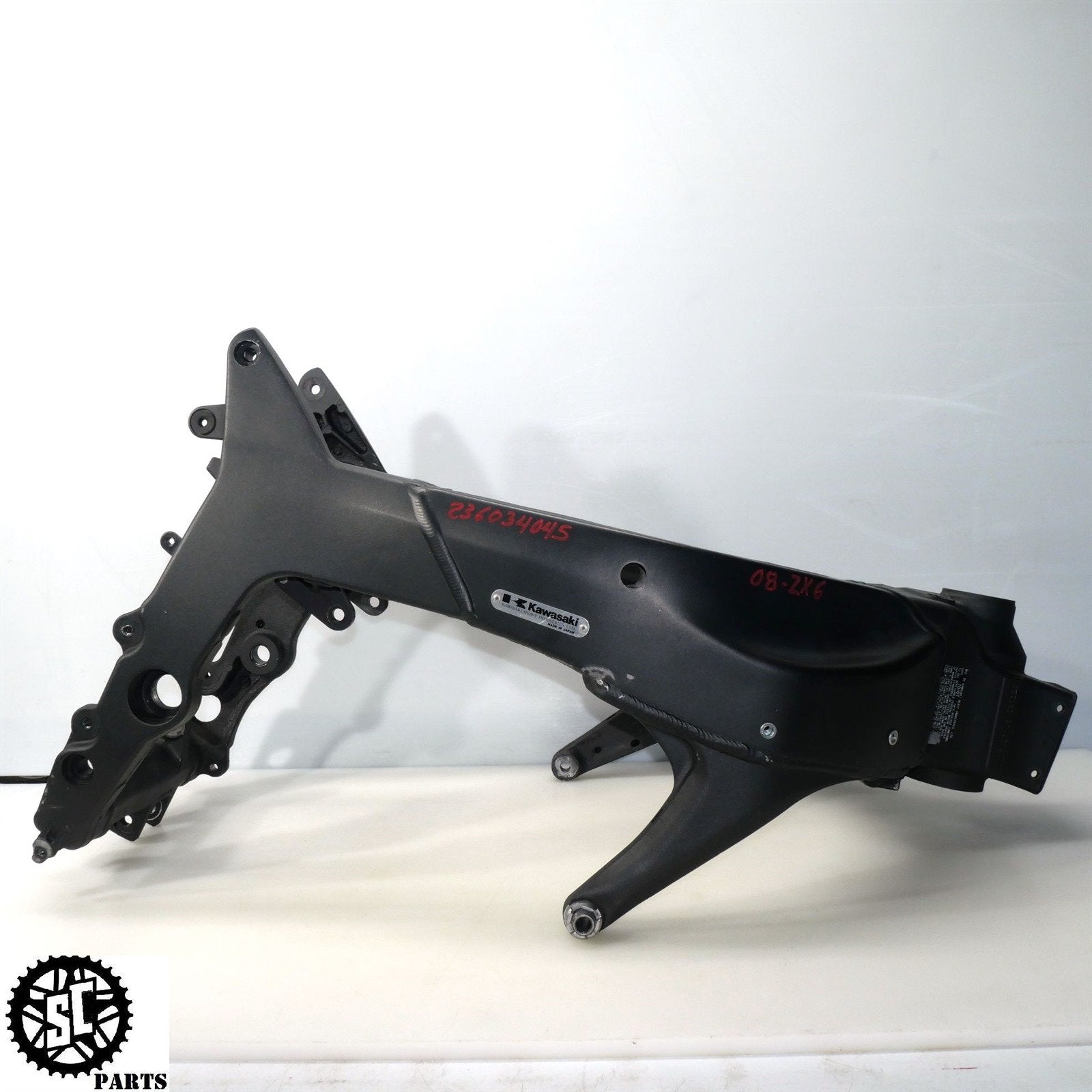 07 08 KAWASAKI NINJA ZX6R FRAME CHASSIS *S* K54 – SALVAGECYCLEPARTS