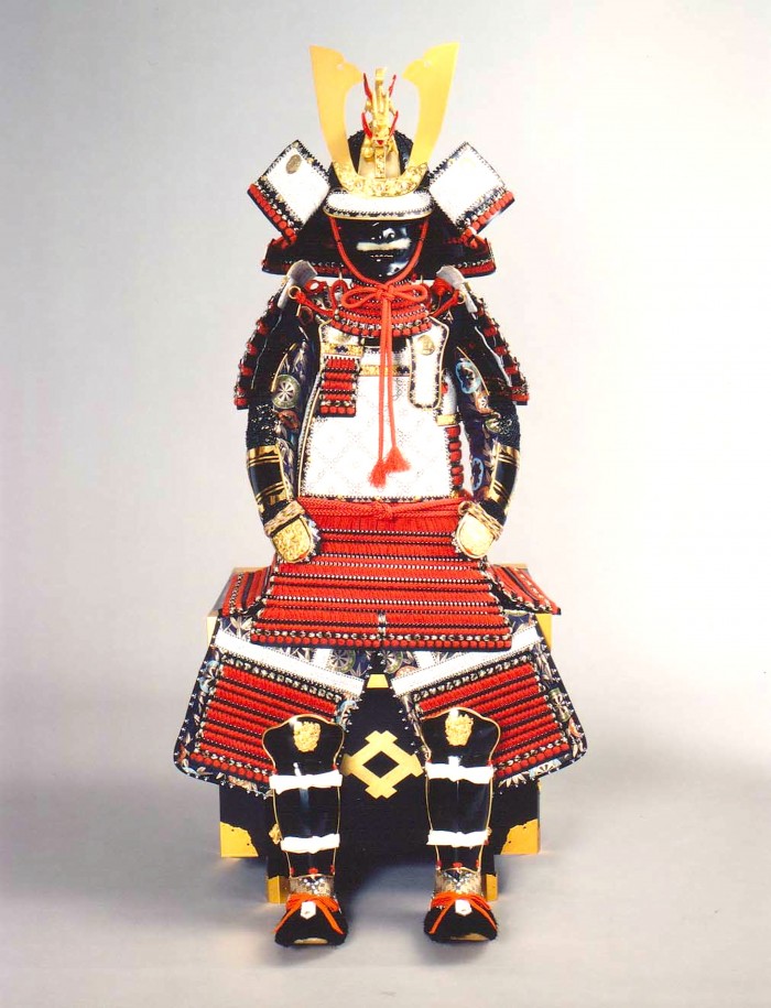 鎧兜甲冑 端午の節句鎧 五月人形】赤糸威 当世小札 稚児大鎧 稚児鎧