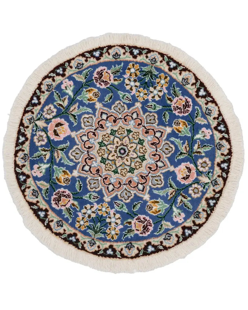 ペルシャ絨毯 ナイン産 ウール 約55cm x 55cm｜SATHI RUGS