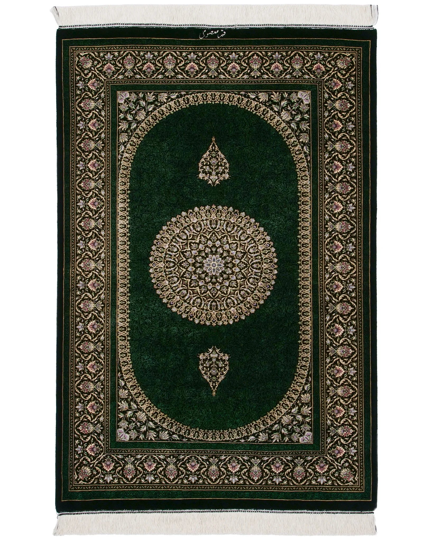 ペルシャ絨毯 クム産 シルク 約80cm x 122cm｜SATHI RUGS