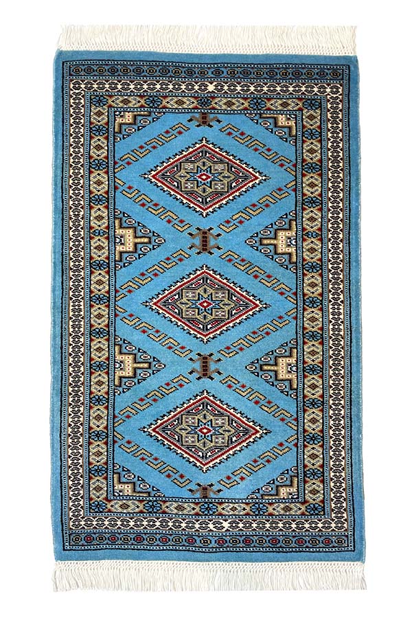 パキスタン絨毯 ファインクオリティ 約47cm x 77cm｜SATHI RUGS