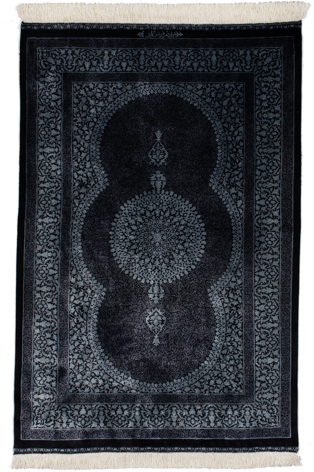 ペルシャ絨毯 クム産 シルク 約81cm x 123cm｜SATHI RUGS
