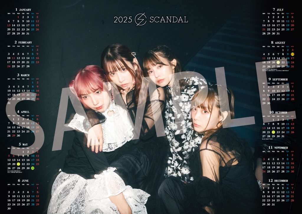 SCANDAL ポスターカレンダー 2025』デザイン公開！ – SCANDAL Official