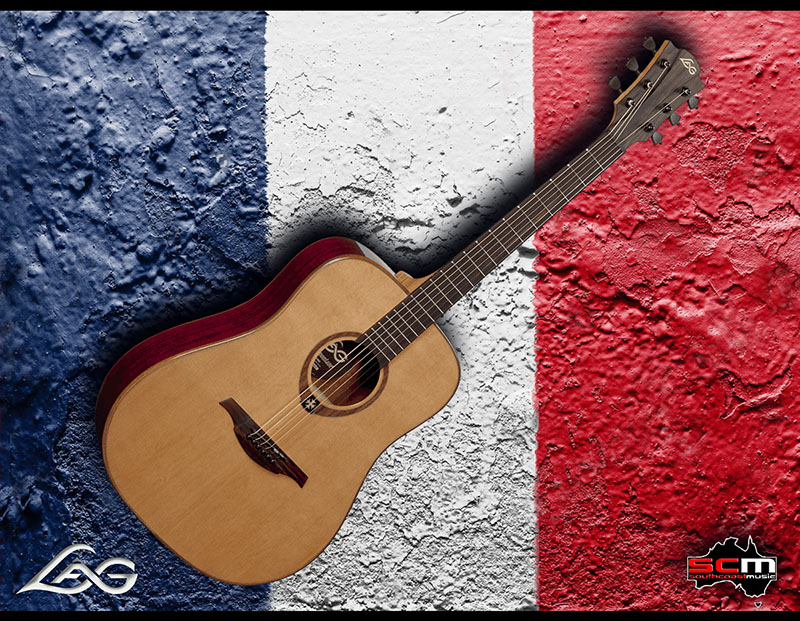 LAG Tramontane T100D Dreadnought Acoustic Guitar Pro-SCM