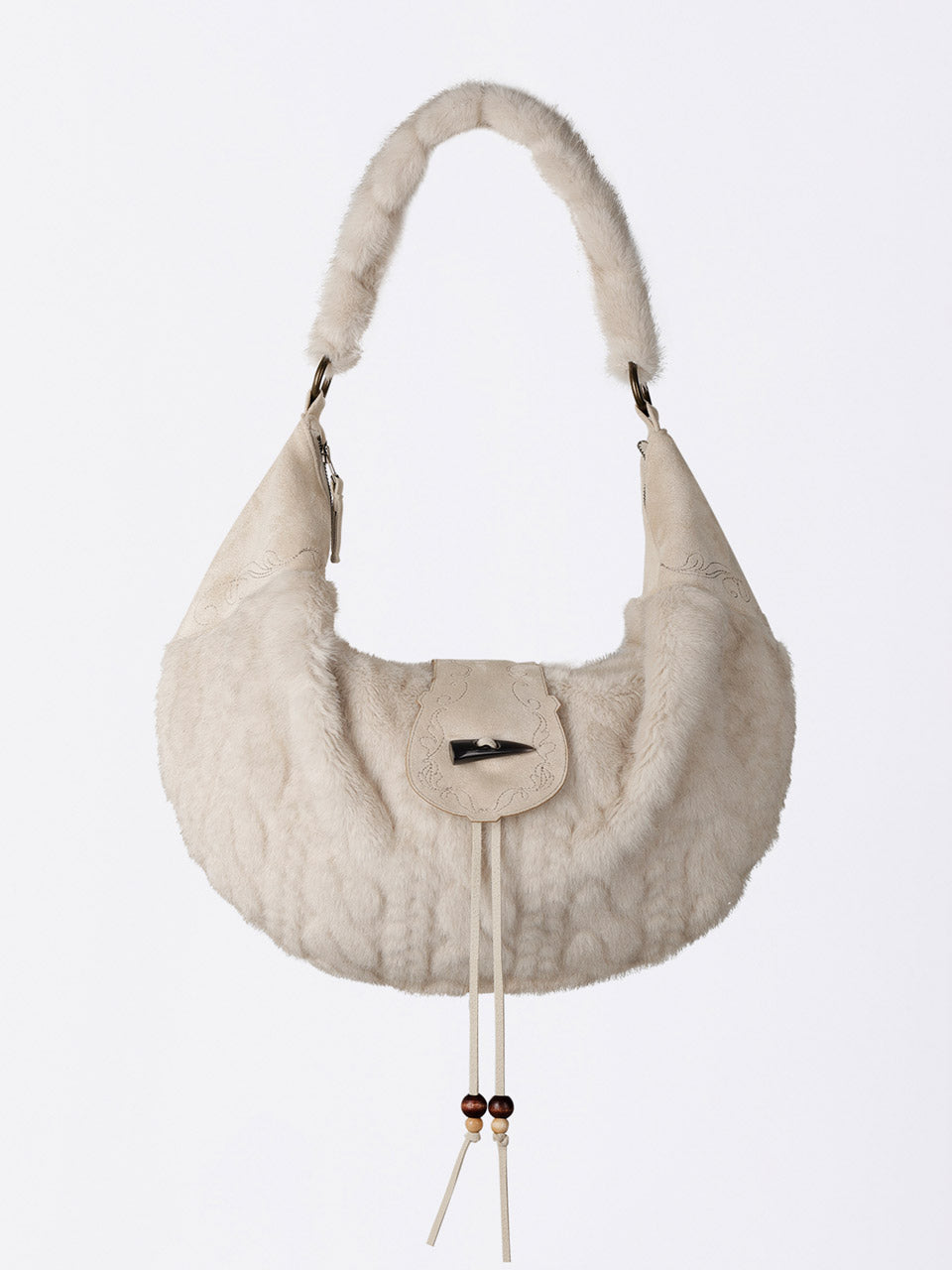 Horseshoe Fur Bag Ivory – SCULPTOR JAPAN