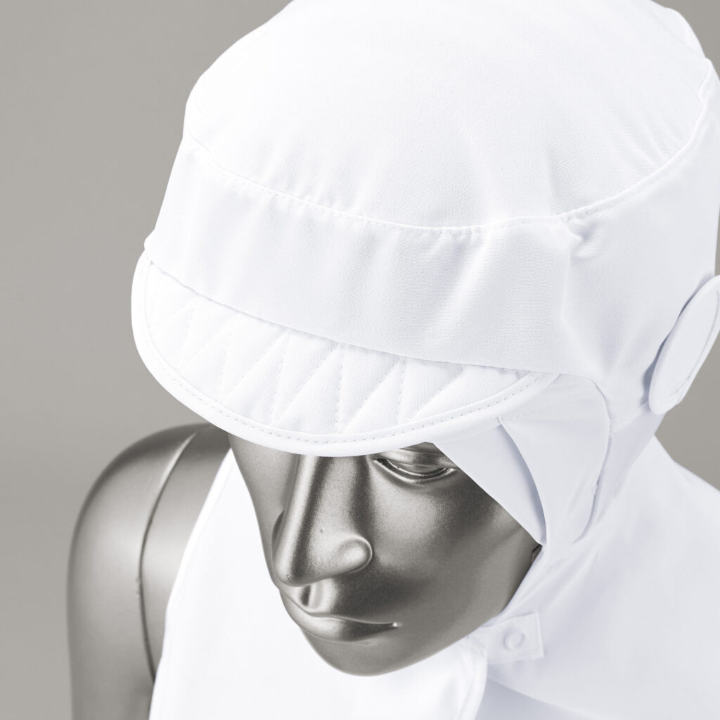 吸汗速乾ケープ頭巾【ホワイト】 | 食品衛生白衣ブランド (有)シーズン大阪