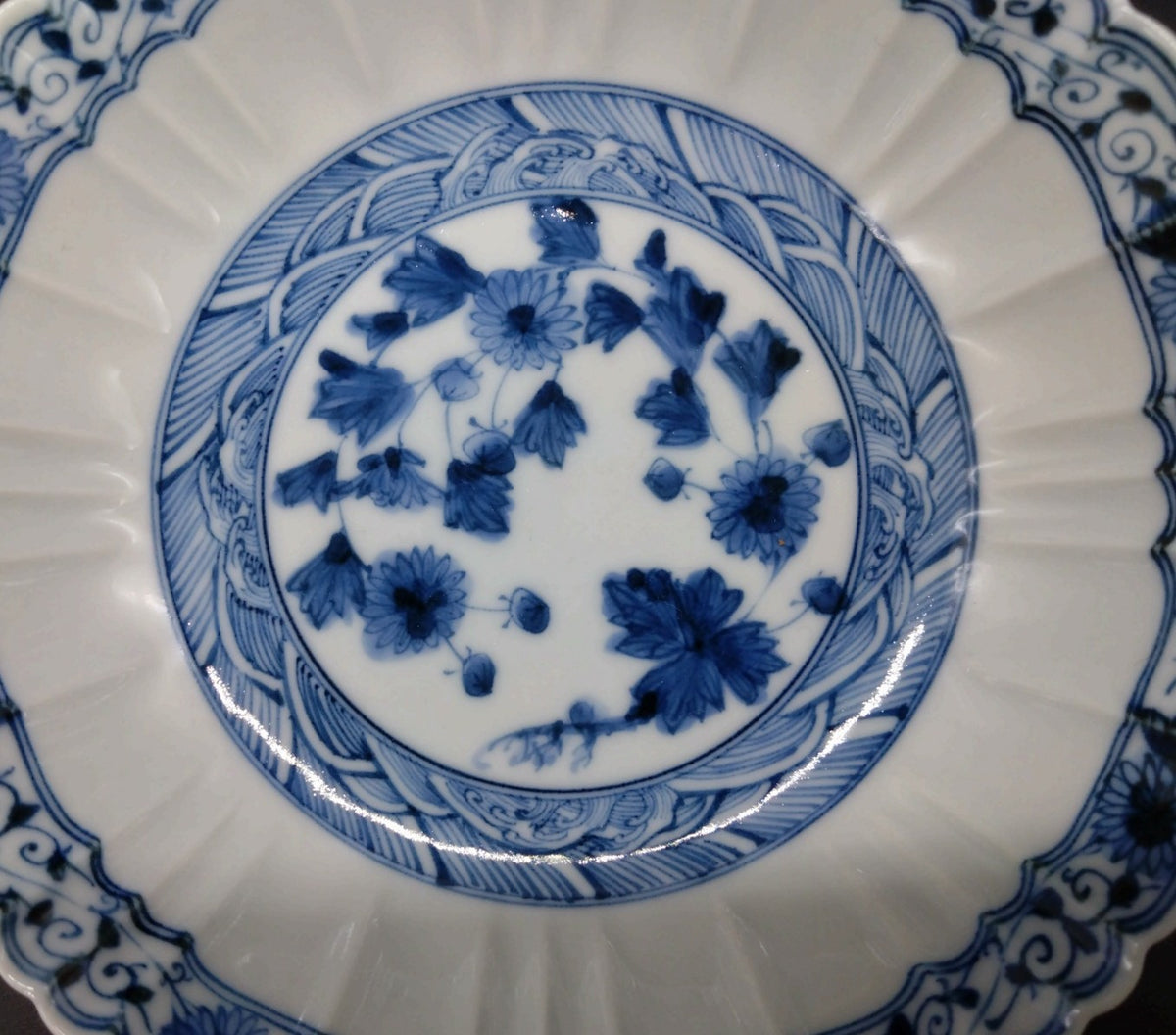 九谷焼 山本長左 菊唐草浅鉢 – SEIKADO