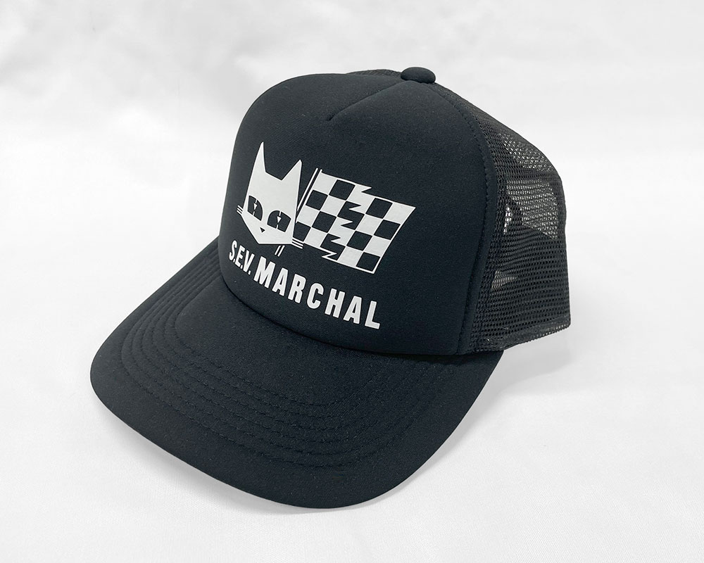 マーシャル メッシュキャップ フラッグ ブラック×ブラック / MARCHAL
