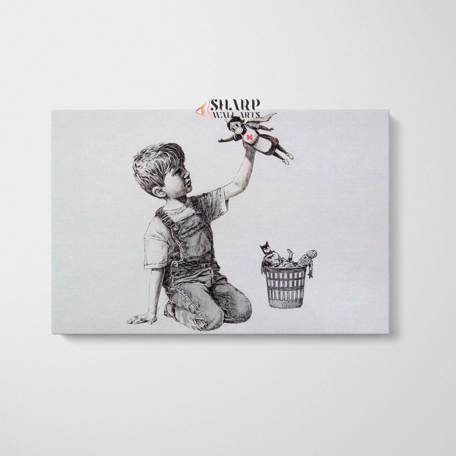 Banksy Game Changer - Nurse Superhero – SharpWallArts