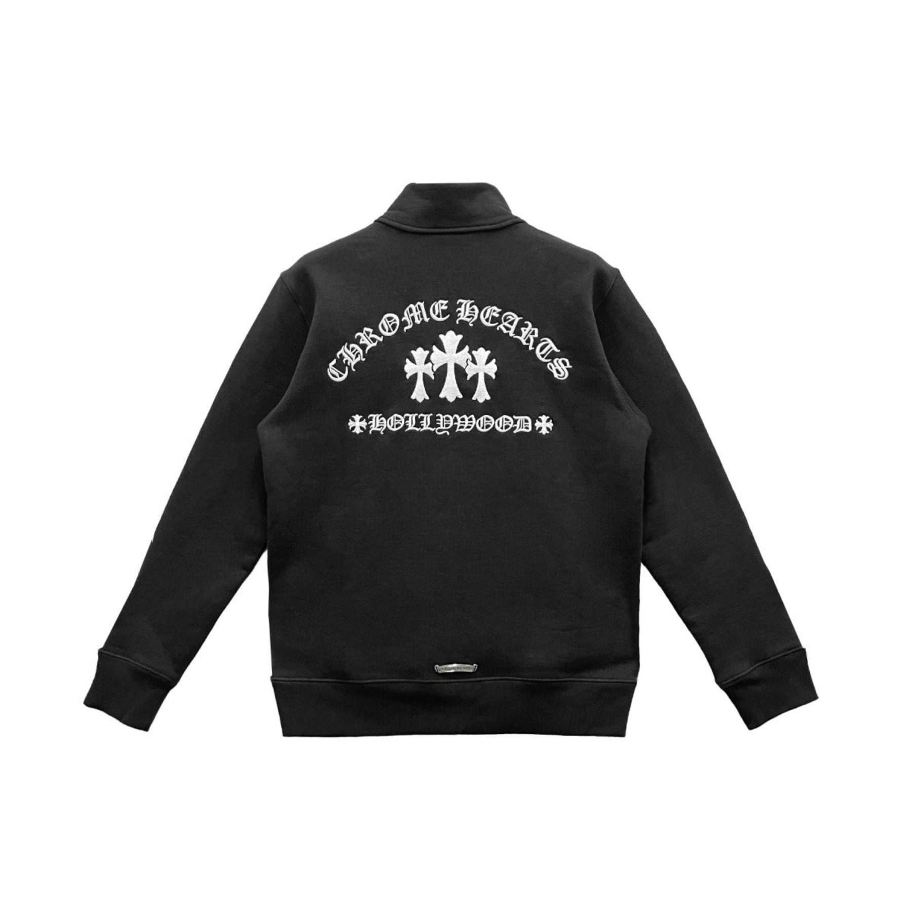CHROME HEARTS (クロムハーツ) トリプルクロス刺繍ハーフジップ
